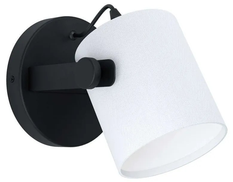 Φωτιστικό Τοίχου-Απλίκα 'Hornwood 1' 43427 Black-White Eglo Metal, Fabric