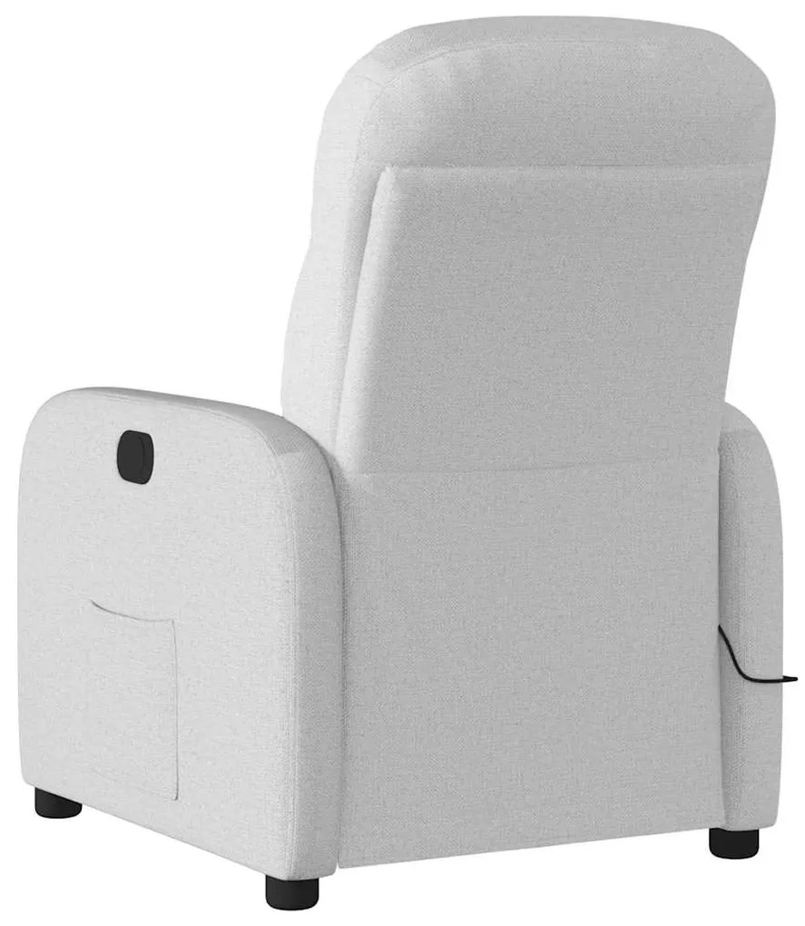 vidaXL καρέκλα ανάκλισης μασάζ Cloud Grey Fabric