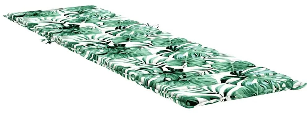 vidaXL Μαξιλάρι Ξαπλώστρας Ήλιου Floral Πράσινο 200 x 70 x 4 εκ.