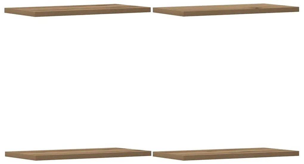 vidaXL Ράφια Τοίχου 4 τεμ. Artisan Δρυς 40x20x1,5εκ. από Επεξεργ. Ξύλο