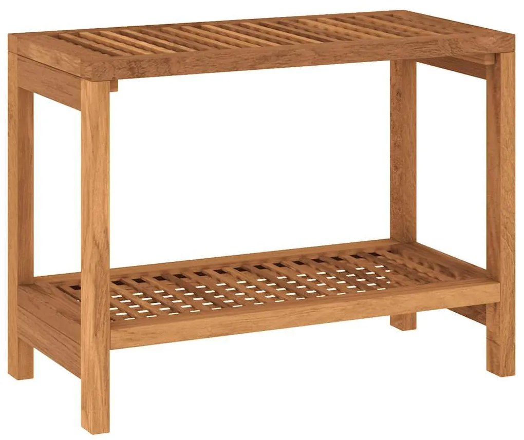 vidaXL Τραπέζι Βοηθητικό Μπάνιου 60 x 30 x 45 εκ. από Μασίφ Ξύλο Teak