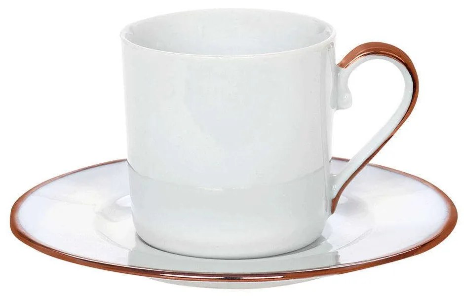 Φλυτζάνι Καφέ Elegance 24.001.17 R 120ml White-Rose Gold Cryspo Trio Porcelain