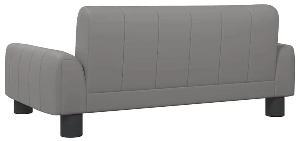 vidaXL Καναπές Παιδικός Γκρι 70 x 45 x 30 εκ. από Συνθετικό Δέρμα