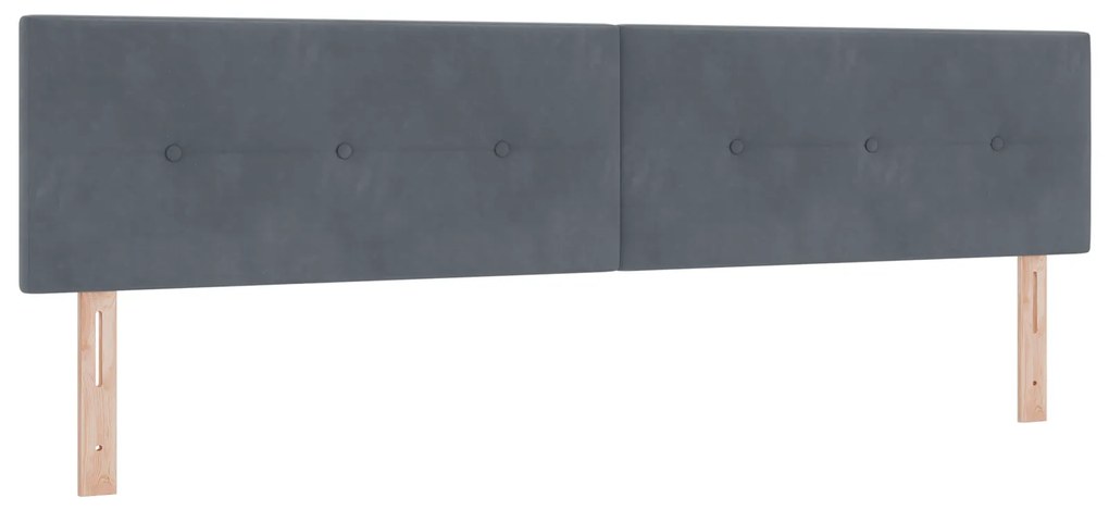 vidaXL Κρεβάτι Box Spring με Στρώμα σε Σκούρο Γκρι 200x200 εκ. Βελούδο