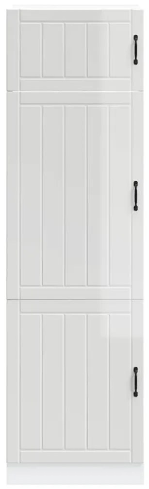 vidaXL Ντουλάπι κουζίνας "Lucca" Υψηλή γυαλιστερή λευκή ξύλινη