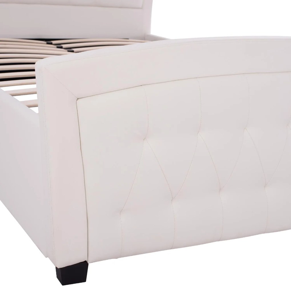 Κρεβάτι ODELIA Διπλό PU Λευκό 150x200 εκ. 174x213x110 εκ.