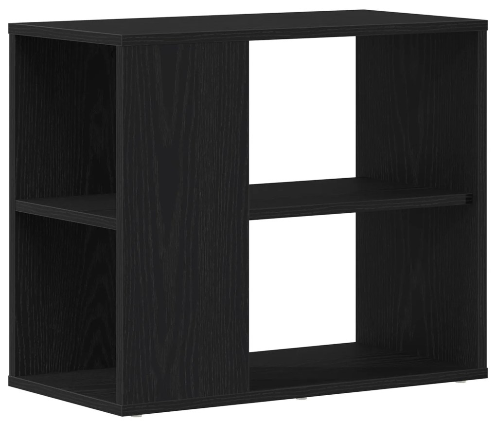 vidaXL Πλαϊνό γραφείο Μαύρο Δρυς 60x30x50 εκ Επεξεργασμένο ξύλο