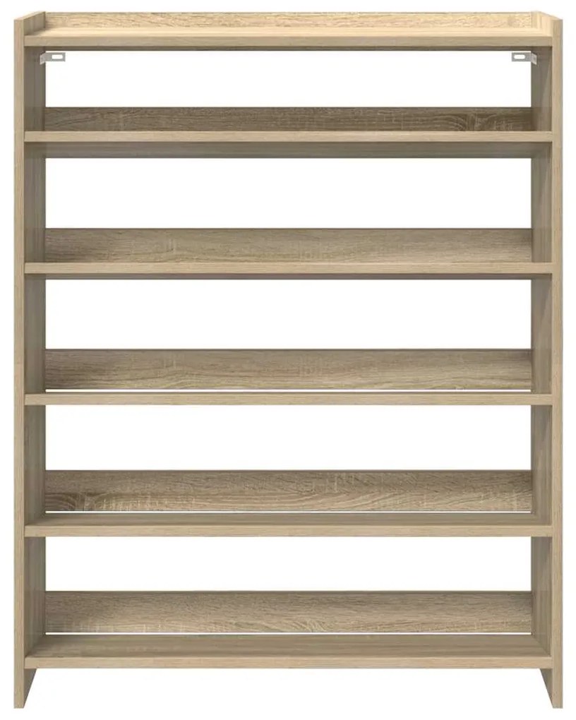 vidaXL Ράφι παπουτσιών  Sonoma Oak 80x25x100 cm Κατασκευασμένο ξύλο