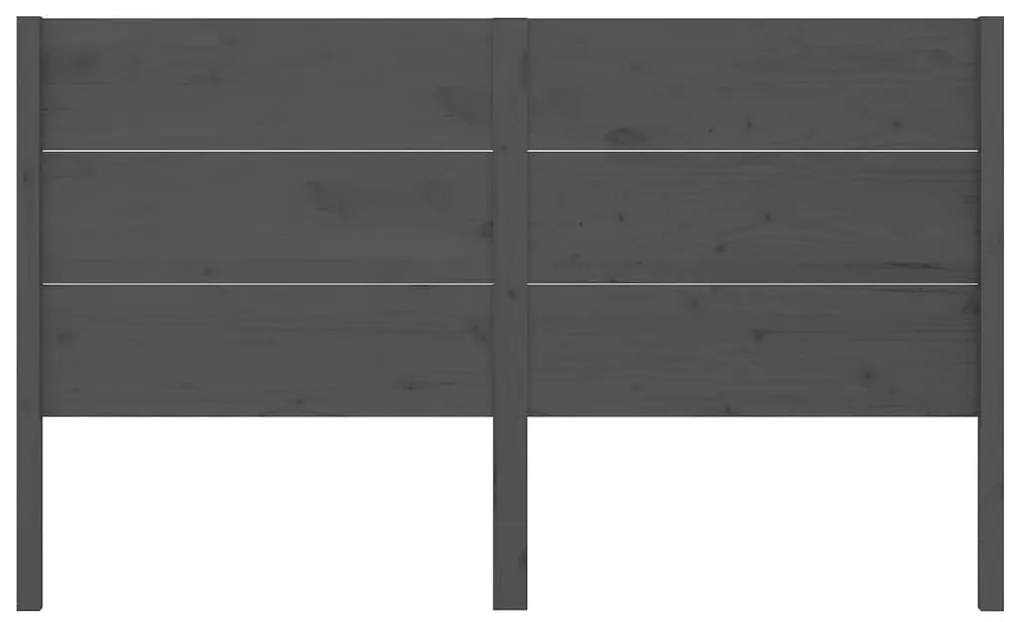 vidaXL Κεφαλάρι Γκρι 126 x 4 x 100 εκ. από Μασίφ Ξύλο Πεύκου