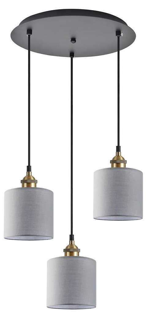 SE21-BR-10-3BL-SH2  MAGNUM BRONZE Grey Shade Pendant+