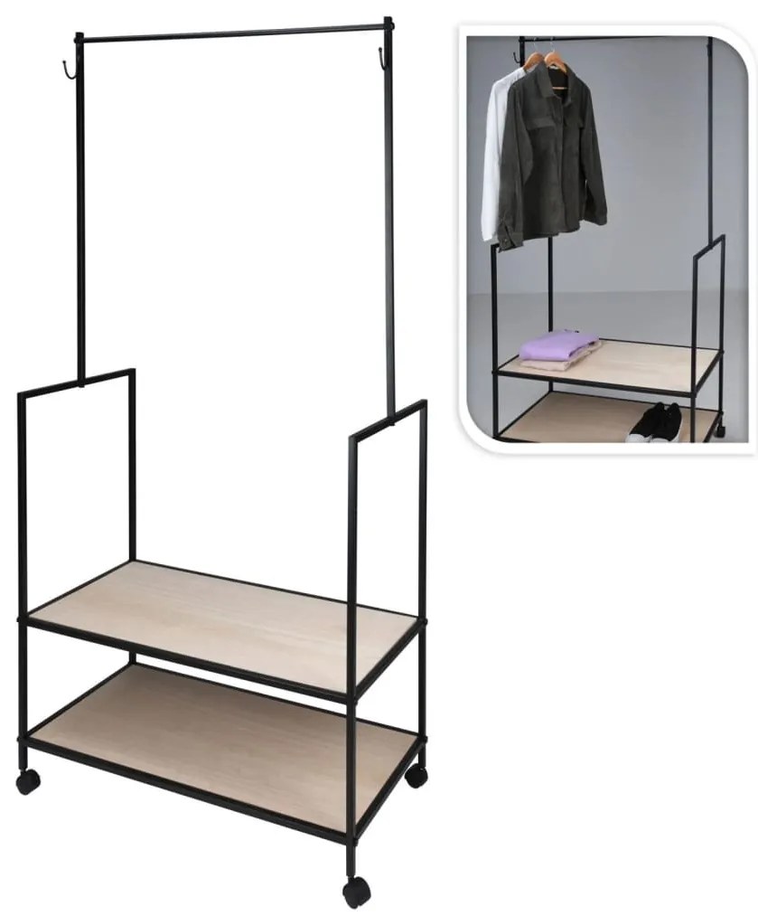 H&S Collection Κρεμάστρα παλτών με 2 γάντζους μεταλλική