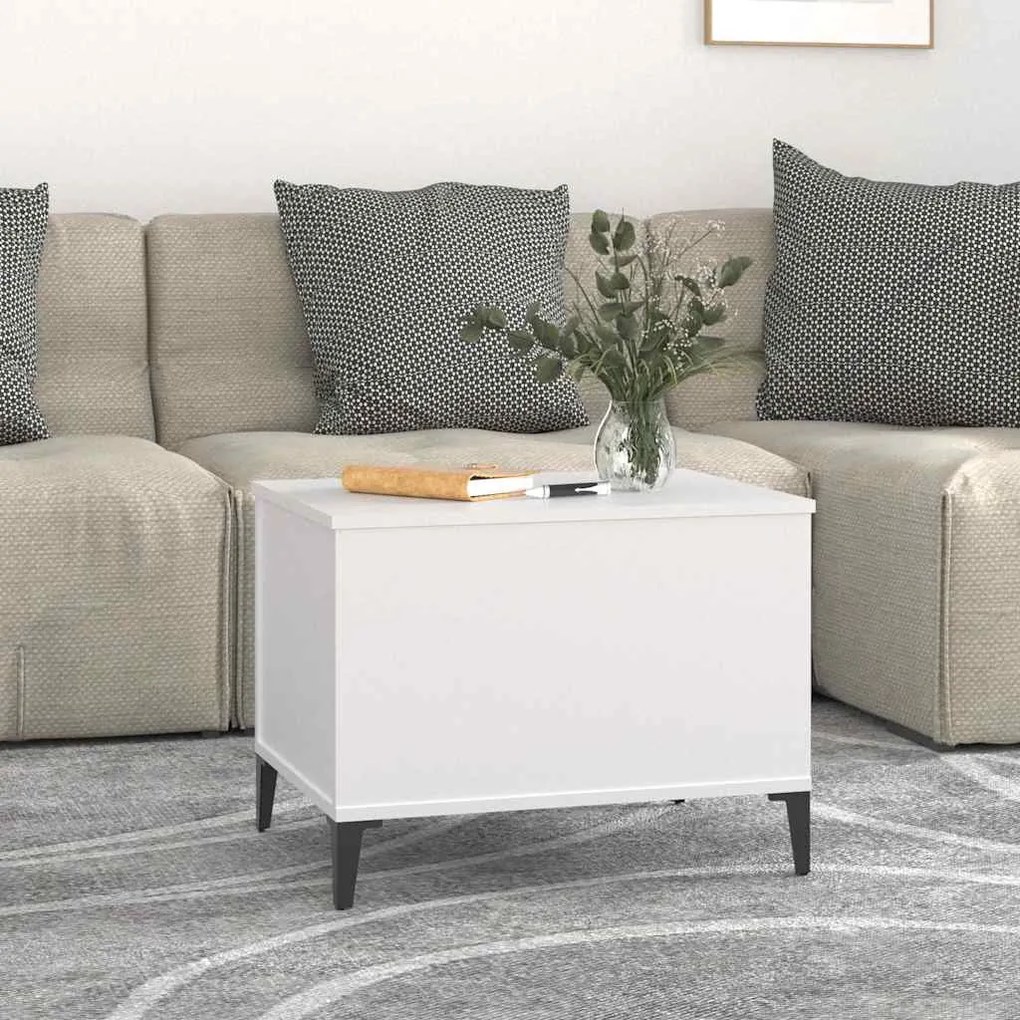 vidaXL Τραπεζάκι Σαλονιού Λευκό 60x44,5x45 εκ. από Επεξεργασμένο Ξύλο