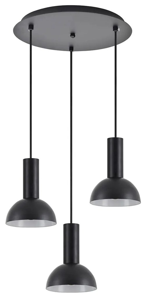 Φωτιστικό Οροφής Τρίφωτο Homelighting 77-8558 Black