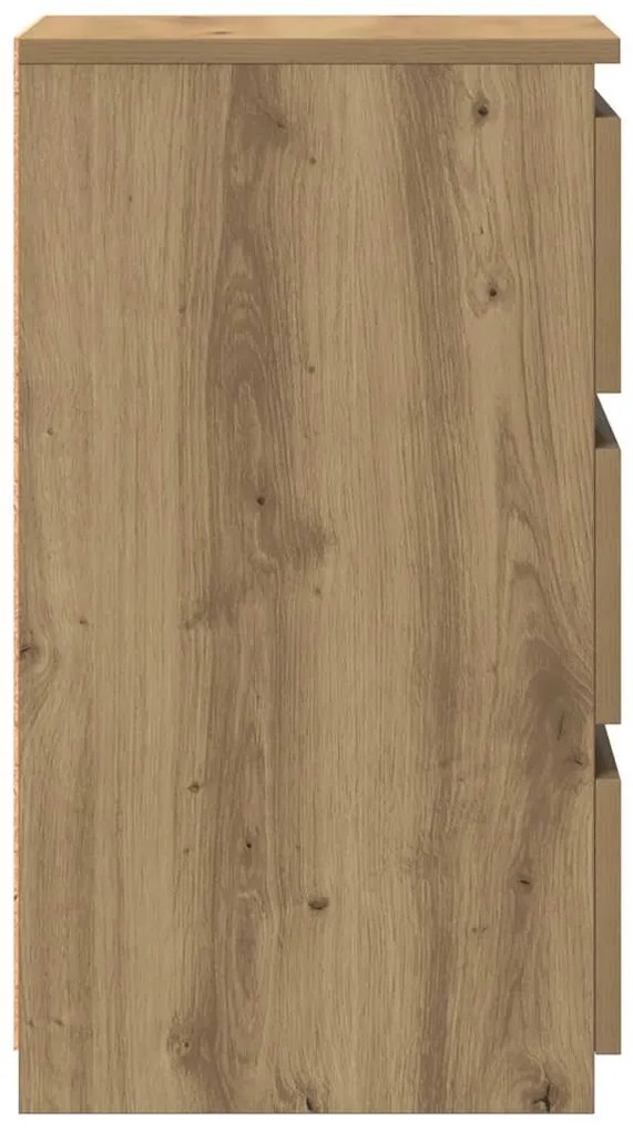 vidaXL Κομοδίνα 2 τεμ.Αρτισιανή Δρυς 40x35x62,5 εκ. Επεξ. Ξύλο