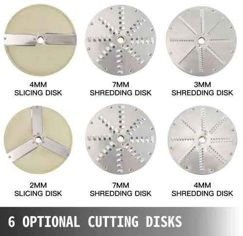 Vegetable Cutter Commercial Food Processor 6 Cutting Disks Vegetable Processor