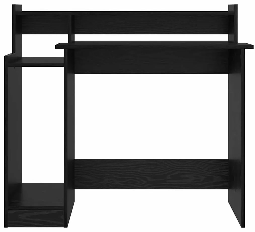 vidaXL Γραφείο με ράφι Μαύρη δρυς 97 x 45 x 90 εκ. Επεξεργασμένο ξύλο