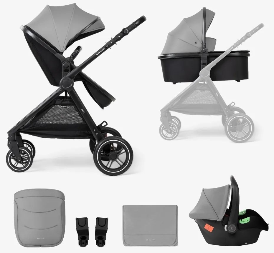 KIKKA BOO ΠΟΛΥΚΑΡΟΤΣΙ 3 ΣΕ 1 ΜΕ ΚΑΛΑΘΟΥΝΑ ΚΑΙ ΚΑΘΙΣΜΑ ΑΥΤΟΚΙΝΗΤΟΥ AVA GREY 31001010062