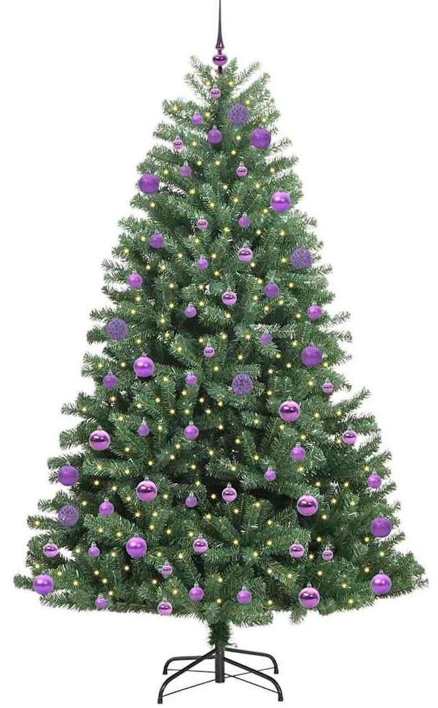 vidaXL Τεχνητό Χριστουγεννιάτικο Δέντρο με Άξονα Πράσινο 240 cm