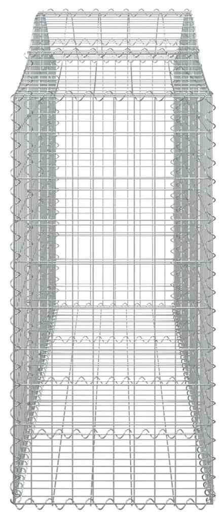 vidaXL Συρματοκιβώτια Τοξωτά 6 τεμ. 200x50x120/140 εκ. Γαλβαν. Ατσάλι