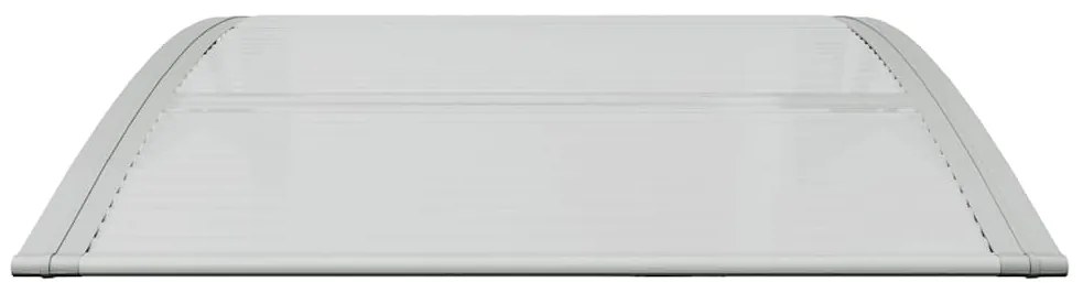 vidaXL Στέγαστρο Πόρτας Γκρι & Διαφανές 80 x 75 εκ. από Πολυκαρβονικό