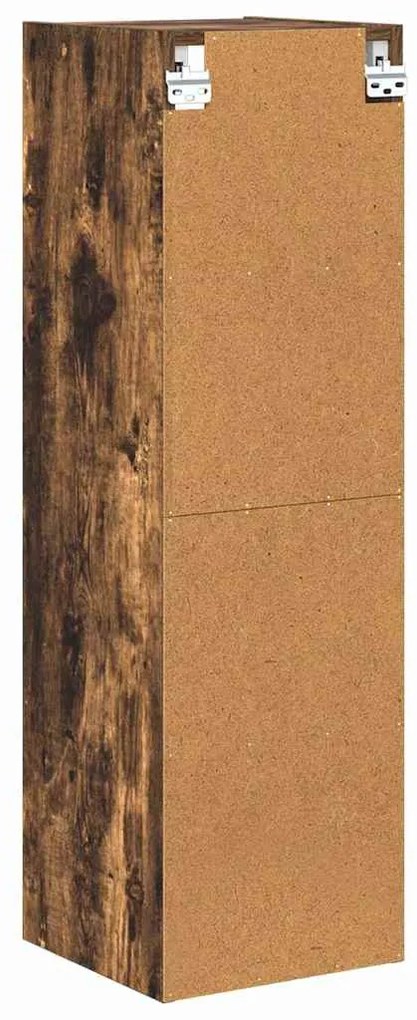 vidaXL Κρεμαστό ντουλάπι Καπνιστό Δρύς 30 x 29,5 x 100 εκ.