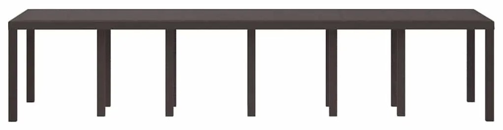 vidaXL Τραπέζι Κήπου Καφέ 350 x 100 x 73 εκ. συνθετικό ρατάν