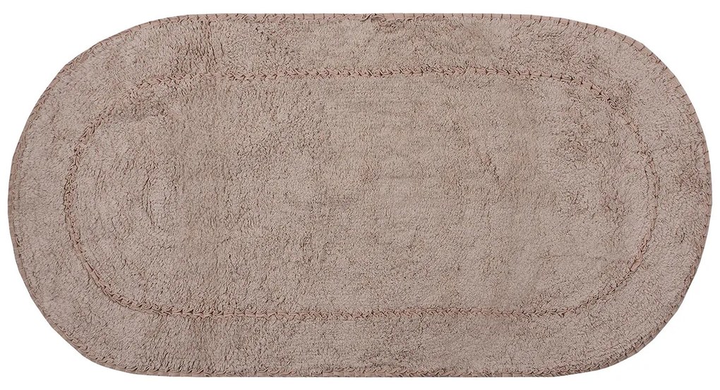 Πατάκι Μπάνιου Οβάλ (65x130) Silk Fashion Rococo Beige