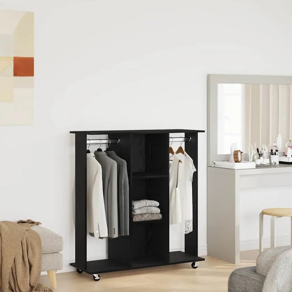 vidaXL Ντουλάπα Μαύρη δρυς 102 x 38 x 110 εκ. Επεξεργασμένο ξύλο