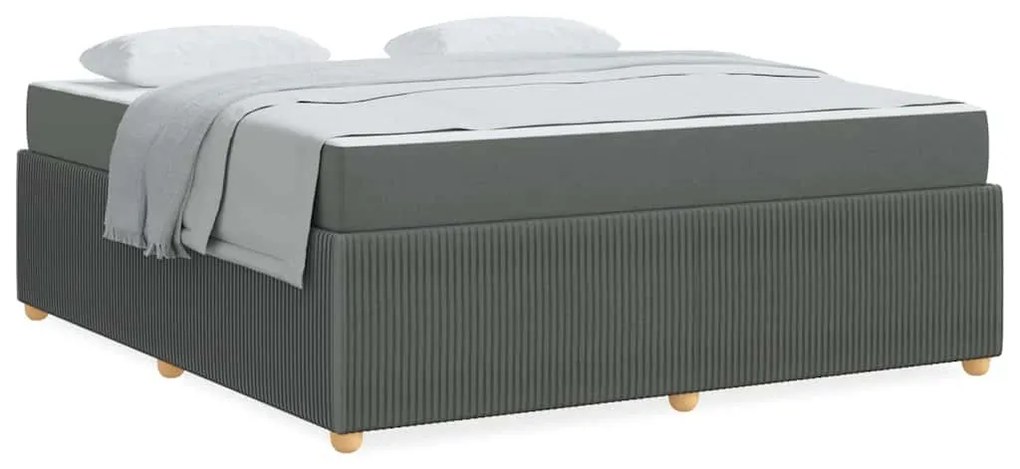 vidaXL Σκελετός Κρεβατιού Άλλο Σκούρο γκρι 180 x 200 cm ύφασμα