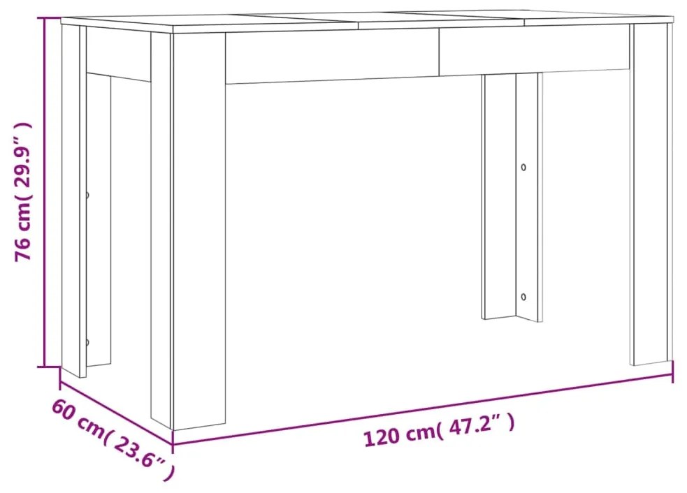 ΤΡΑΠΕΖΑΡΙΑ ΓΚΡΙ SONOMA 120 X 60 X 76 ΕΚ. ΑΠΟ ΕΠΕΞΕΡΓΑΣΜΕΝΟ ΞΥΛΟ 838190