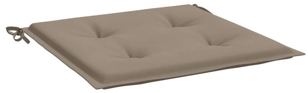 Μαξιλάρια Καρέκλας Κήπου 4 τεμ. Taupe 50x50x3 εκ. Oxford Ύφασμα - Μπεζ-Γκρι