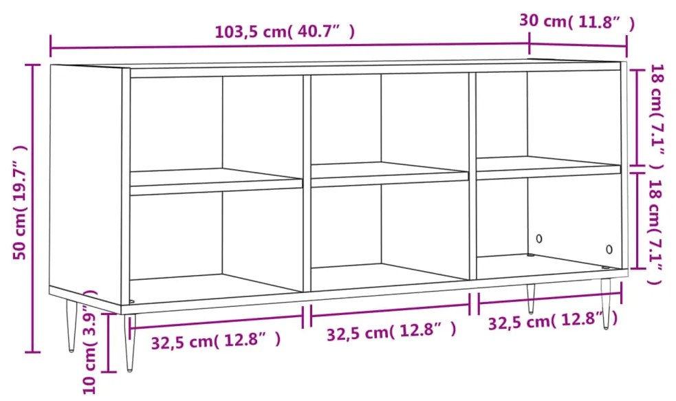 ΈΠΙΠΛΟ ΤΗΛΕΟΡΑΣΗΣ ΜΑΥΡΟ 103,5X30X50 ΕΚ. ΑΠΟ ΕΠΕΞΕΡΓΑΣΜΕΝΟ ΞΥΛΟ 826981