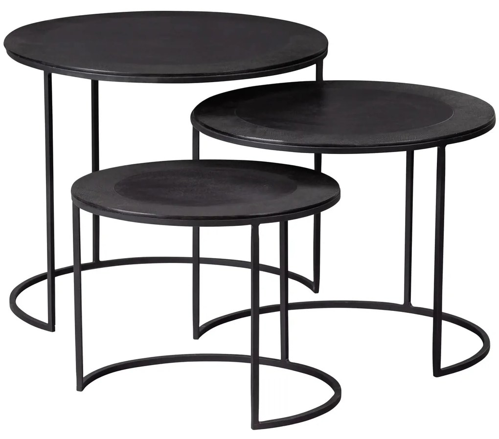 Side Table DE EEKHOORN Set of 3 - janna sidetable metal dark brown 377424-B-K5