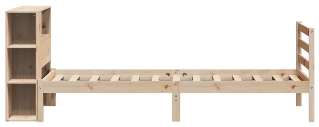 vidaXL Κρεβάτι Βιβλιοθήκη Χωρίς Στρώμα 75x190 εκ Μασίφ Ξύλο Πεύκο