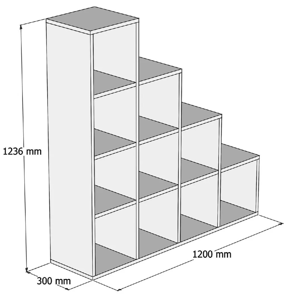 ΒΙΒΛΙΟΘΗΚΗ ΜΕΛΑΜΙΝΗΣ SCALE SONΟMA 120x30x123,6Υεκ.HM9238.12