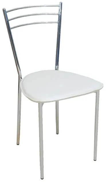 ΕΜ936,1 VALETTA Καρέκλα Tραπεζαρίας Κουζίνας Μέταλλο Χρώμιο, PVC Εκρού  40x47x81cm Χρώμιο/Εκρού,  Μέταλλο/PVC - PU, , 6 Τεμάχια