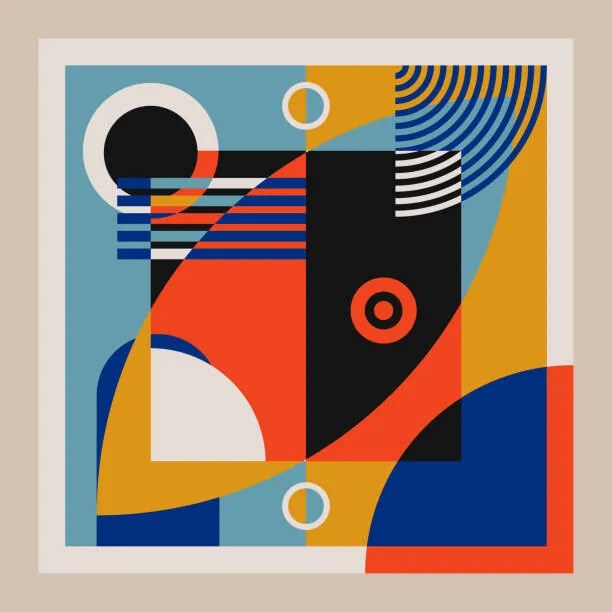 Εικονογράφηση Abstract vector geometric with bauhaus style, Taufik Ramadhan