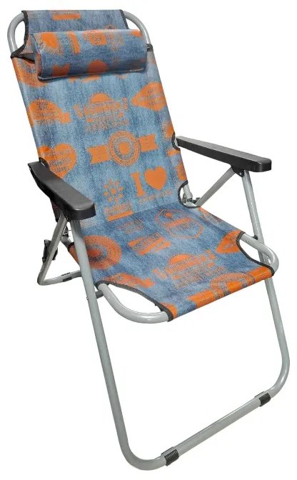 Πτυσσόμενη καρέκλα camping - 1680NZ - 241804 - Blue/Orange-241804_or