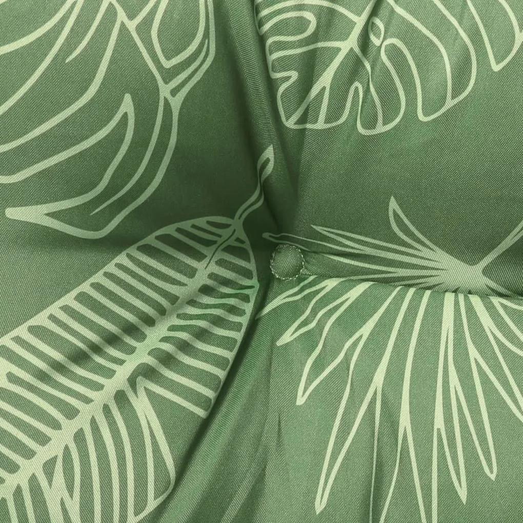 Μαξιλάρι Παλέτας με Σχέδιο Φύλλων 60 x 60 x 12 εκ. Υφασμάτινο - Πράσινο