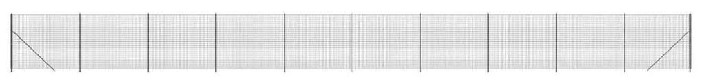 Συρματόπλεγμα Περίφραξης Ανθρακί 1,4 x 25 μ. με Βάσεις Φλάντζα - Ανθρακί