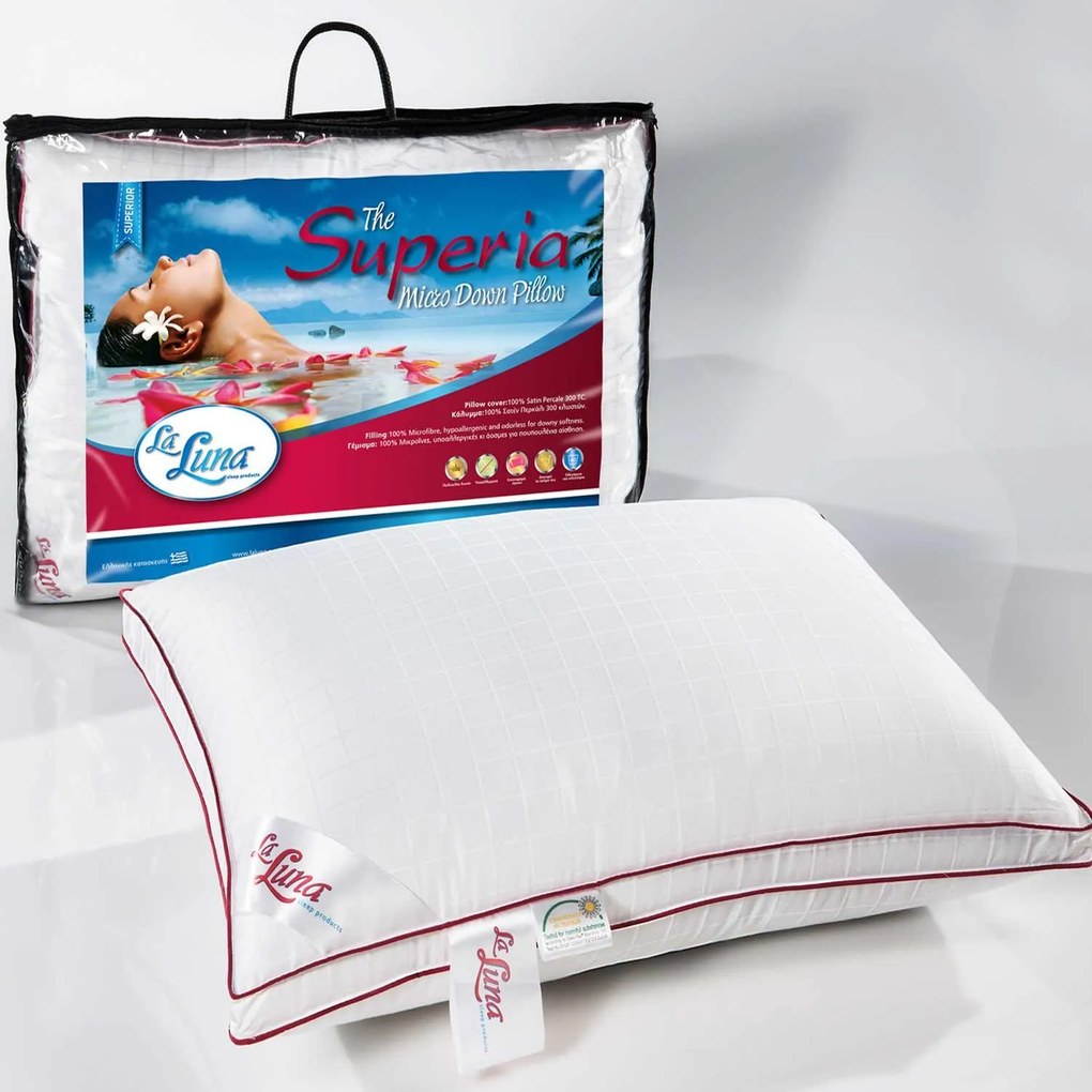 Μαξιλάρι Ύπνου Microfiber Superia Down Alternative La Luna 50Χ70 Microfiber