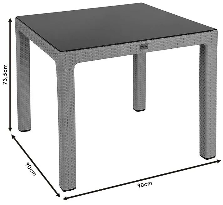 Τραπέζι Explore με UV protection PP cappucino 90x90x73.5εκ 90x90x73.5 εκ.