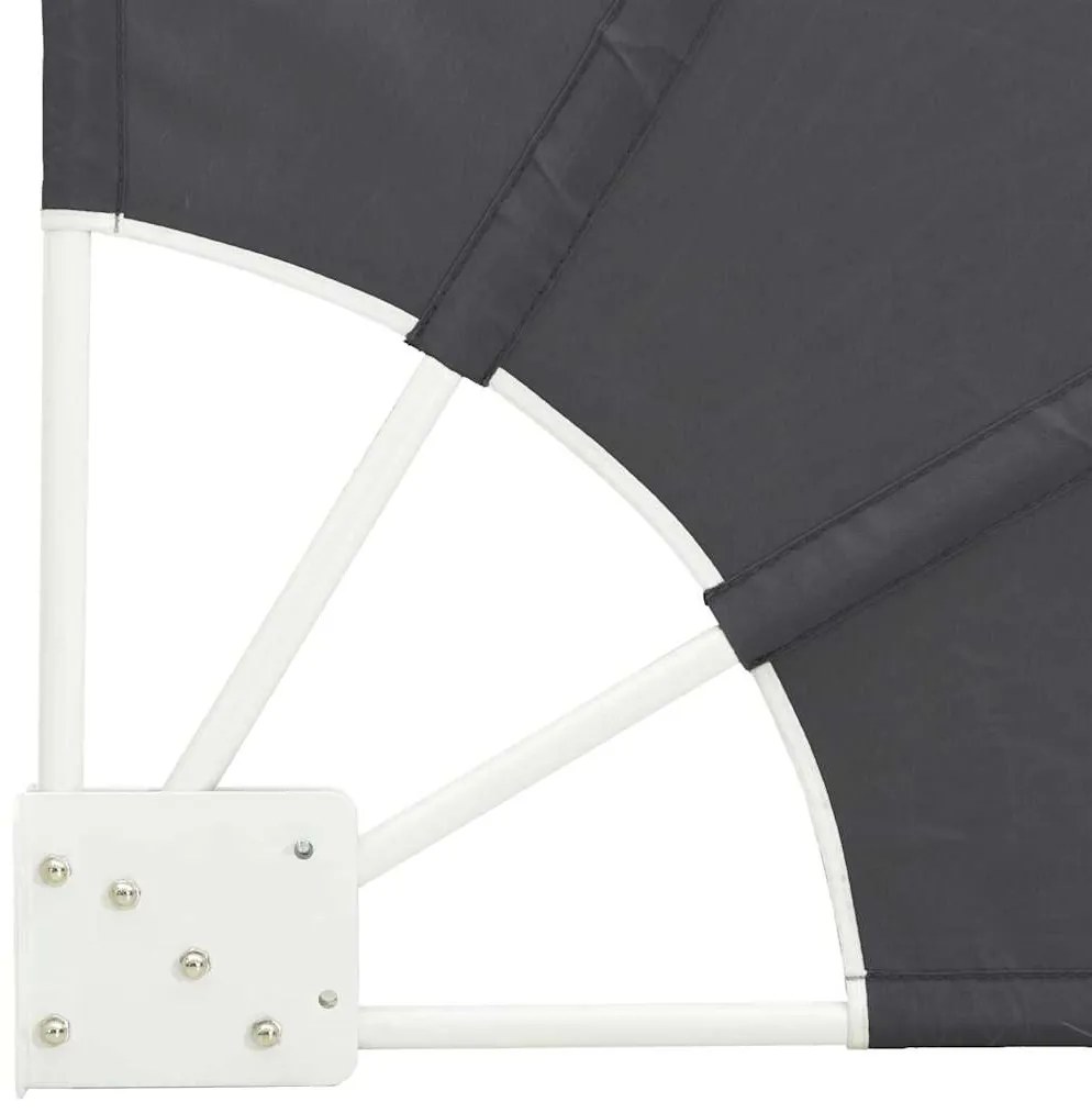 vidaXL Αδιάφανο σκίαστρο μπαλκονιού Μαύρο 160 x 160 cm Πολυεστέρας