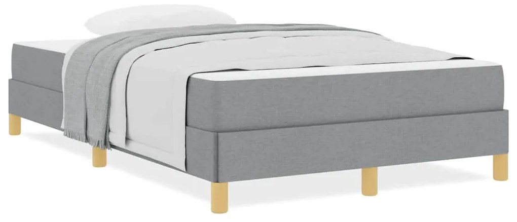 vidaXL Κρεβάτι με ελατήρια Ανοιχτό γκρι, Καφέ 120 x 200 cm