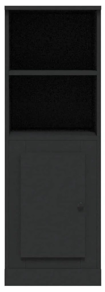 Ντουλάπι Μαύρο 36x35,5x103,5 εκ. από Επεξεργασμένο Ξύλο - Μαύρο