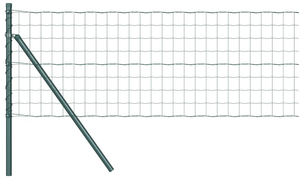 vidaXL Euro Fence με 13 Πόλους 0.8x25 μ Γαλβανισμένο Χάλυβα Πράσινο