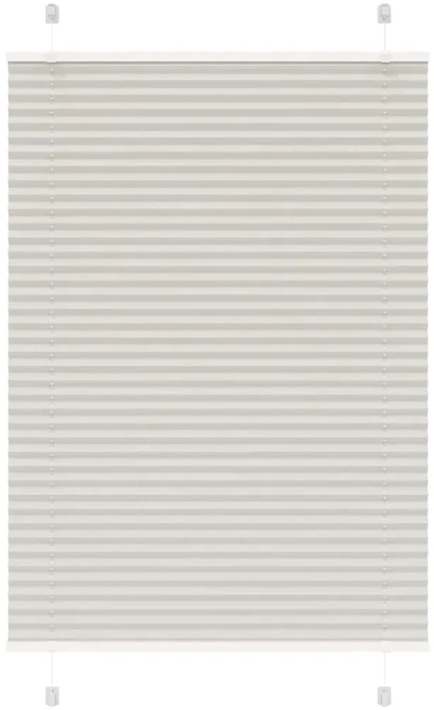 vidaXL Πλισέ περσίδα ανοιχτό γκρι 85x150 cm Πλάτος υφάσματος 84,4 cm