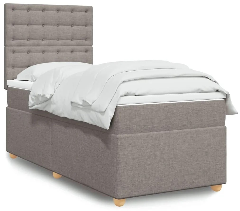 ΚΡΕΒΑΤΙ BOXSPRING ΜΕ ΣΤΡΩΜΑ TAUPE 80X200 ΕΚ. ΥΦΑΣΜΑΤΙΝΟ 3293425