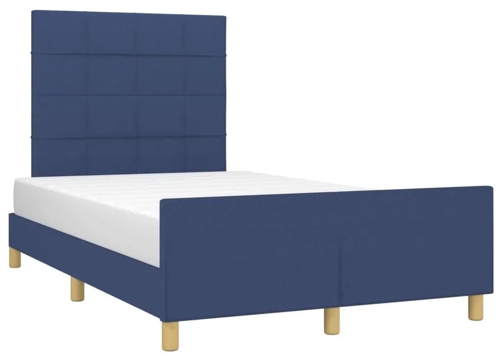 vidaXL Πλαίσιο κρεβατιού χωρίς στρώμα μπλε 120x200cm ύφασμα