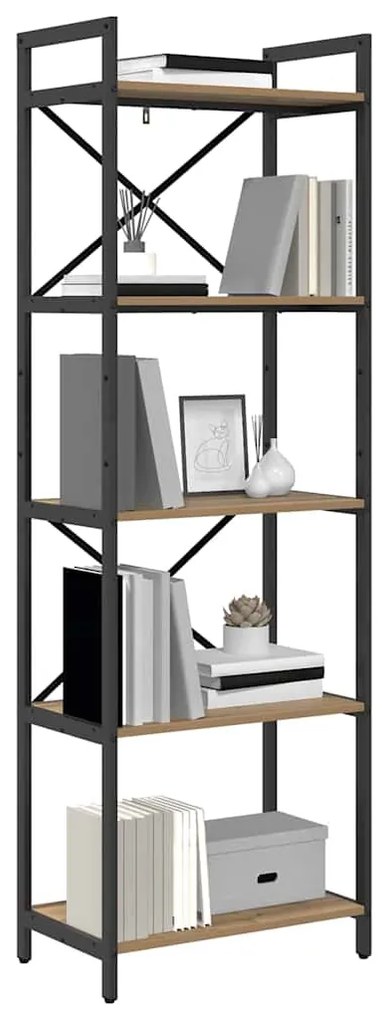 vidaXL Ράφι Βιβλίων Artisan Oak 56 x 34 x 171 εκ Επεξεργασμένο ξύλο